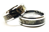 Couples His and Hers Camo Ring Band Set