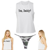 Yes Daddy Lingerie Set Army Role Play Cosplay
