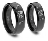 His and Hers Buck and Doe Ring Set - Hunting Jewelry - Promise Rings