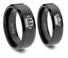 King and Queen Couples Ring Set