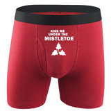 Kiss Me Under The Mistletoe Mens Funny Christmas Underwear