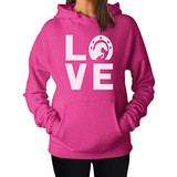 Love Horses With Horse Shoe Hoodie