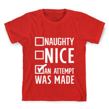 Naughty or Nice Kids or Adult Sizes Christmas t-shirt cute and funny