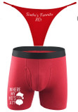 Couples Matching Christmas Underwear Ho's At and Santa's Favorite Funny