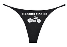 His Other Ride Is A Harley G String Lingerie Thong Panty