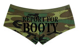 Report For Booty Women's Underwear Sexy Army