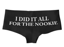I Did It All For The Nookie Funny Women's Panty