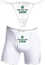 Mens Irish St Patricks Day Rub For Luck Funny Underwear