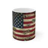 Camouflage American Flag Mug 11oz Ceramic
