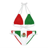Mexican Flag Bikini Top and Bottom Premium Graphic 