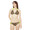 Full body view of womens camo bathing suit