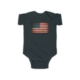 Vintage USA Flag Baby Onesie Infant Fine Jersey Bodysuit