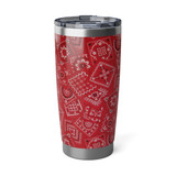 Red Bandana Tumbler For Country Southern and Cowgirl Theme