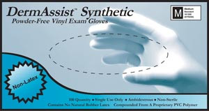 INNOVATIVE DERMASSIST VINYL SYNTHETIC POWDER-FREE EXAM GLOVES