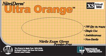 INNOVATIVE NITRIDERM ULTRA ORANGE POWDER-FREE EXAM GLOVES