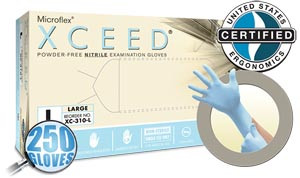 ANSELL MICROFLEX XCEED POWDER-FREE NITRILE EXAM GLOVES