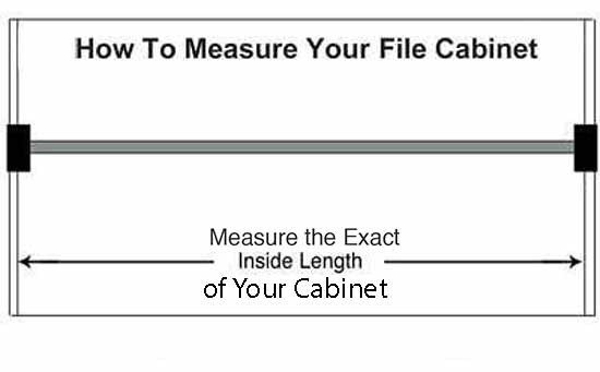 Wooden File Cabinet Custom Cut File Rail Kit With Brackets