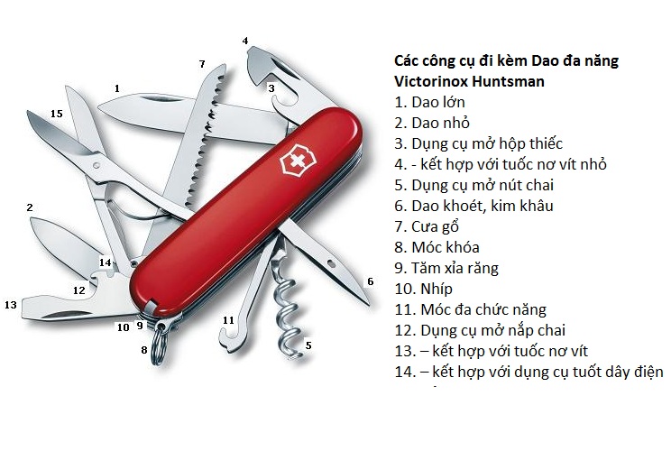 Dao đa năng Thụy Sĩ Victorinox Huntsman Knife 54993