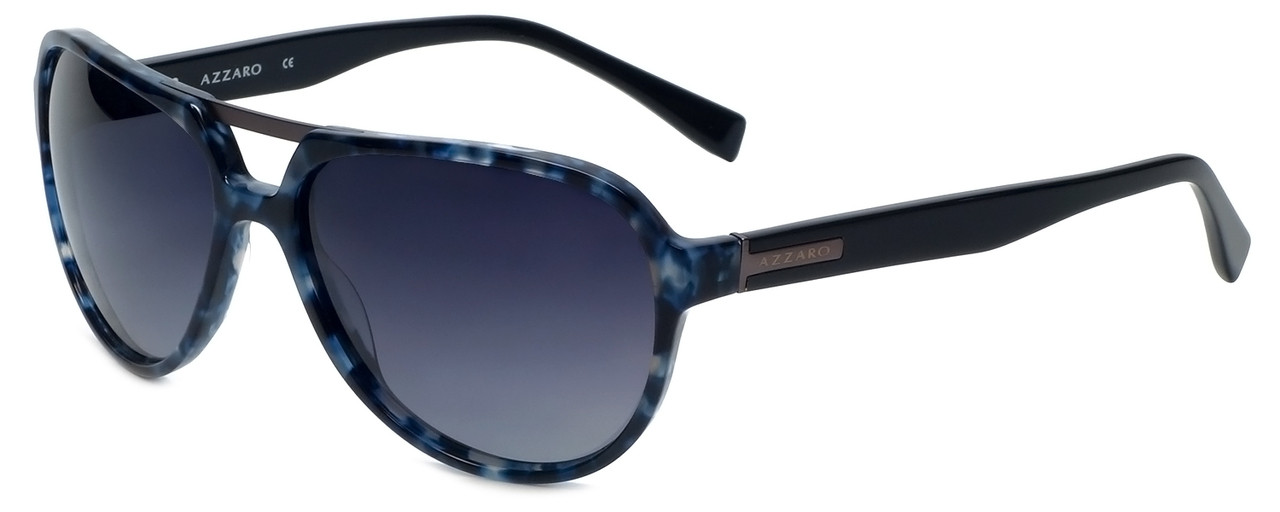 Azzaro Designer Polarized Sunglasses AZ4402-C3 in Blue Marble 60mm ...