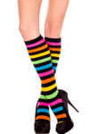 Music Legs Rainbow Stripe Knee High One Size (5307)