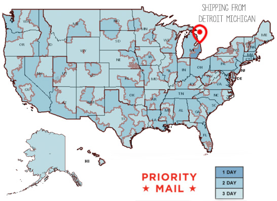 Priority Mail Chart