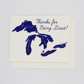 thanks for being great - great lakes | thank you card