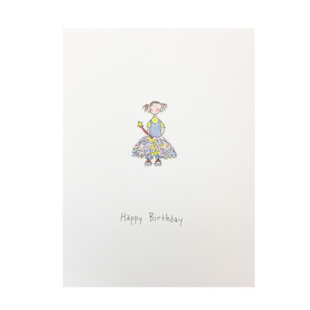 little princess birthday card for child, girl