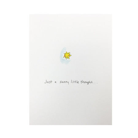 a sunny little thought get well card
