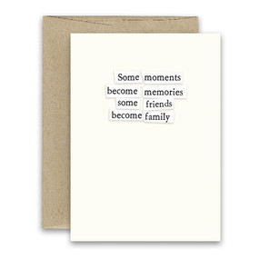 some friends become family friendship card