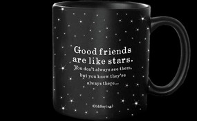 good friends are like stars mug