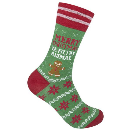 merry christmas ya filthy animal mens socks