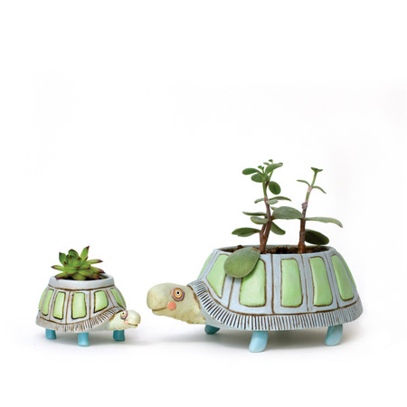 baby myrtle turtle planter  