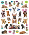 eyelike stickers: puppies, inside