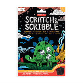 mini scratch & scribble art kit: dino days, cover