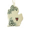 heart & snowflakes michigan ceramic ornament 