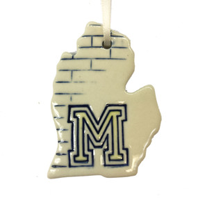 U of M michigan ceramic ornament