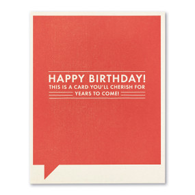 Birthday card, hot flashes, menopause, fan, funny, FSC®-certified, 100% post-consumer recycled paper, SIZE: 4.25″W x 5.38″H, front 