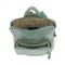 seafoam, backpack, structured, zip closure,  front and interior zip pocket, top handle, adjustable straps with buckle closures. 