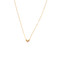 gold, simple, pave heart necklace.  16″ plus 3″ extension 