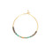 gold & turquoise/grey, earrings, beaded, light, hoops