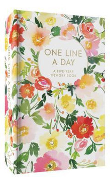 Journal, One Line a Day,  5 Year Memory Book, Floral,  watercolor artwork Page Count: 372
Dimensions: 6.2 x 3.8 x 1.2 inches