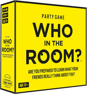 Who in the room? Game, funny, 5.7 x 5.7 x 1.8 inches, 17+ age