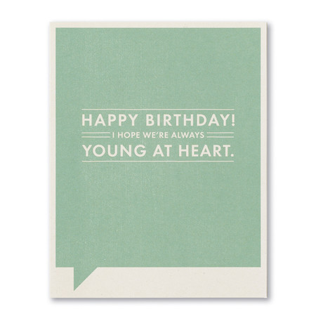 young at heart birthday card