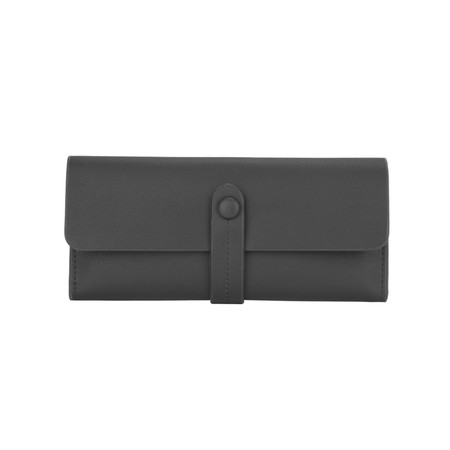wallet with front snap, black