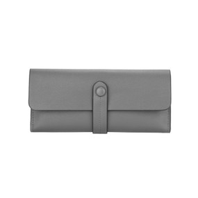 wallet with front snap, grey
