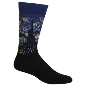 mens van gogh's starry night crew socks