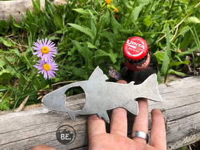 trout fish rustic bottle opener