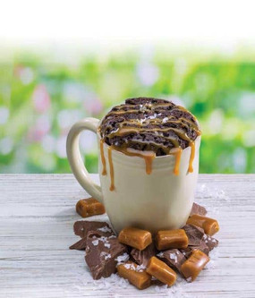 salted caramel brownie mircowave single