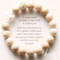 thou art with me beaded bracelet, white fossil