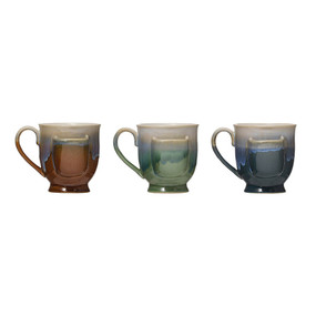 stoneware mug with tea bag holder, brown